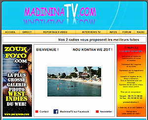Capture Ecran Madinina TV.com